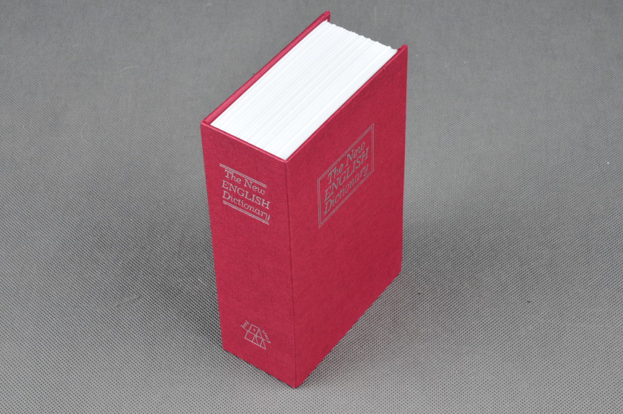 Trezor, pokladnička, kniha slovník 180x120x60mm červený