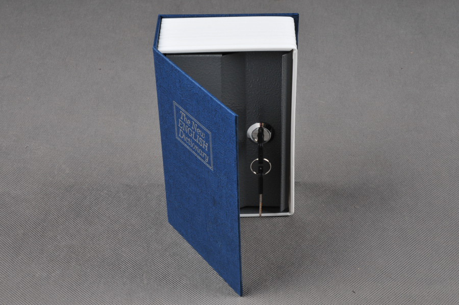 Trezor, kniha slovník 114x80x45mm modrý