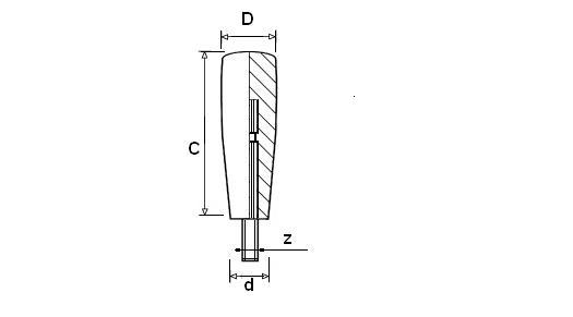 Pevné držadlo M12 80mm
