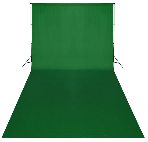 Fotografické pozadí green screen samet 3x6m zelené