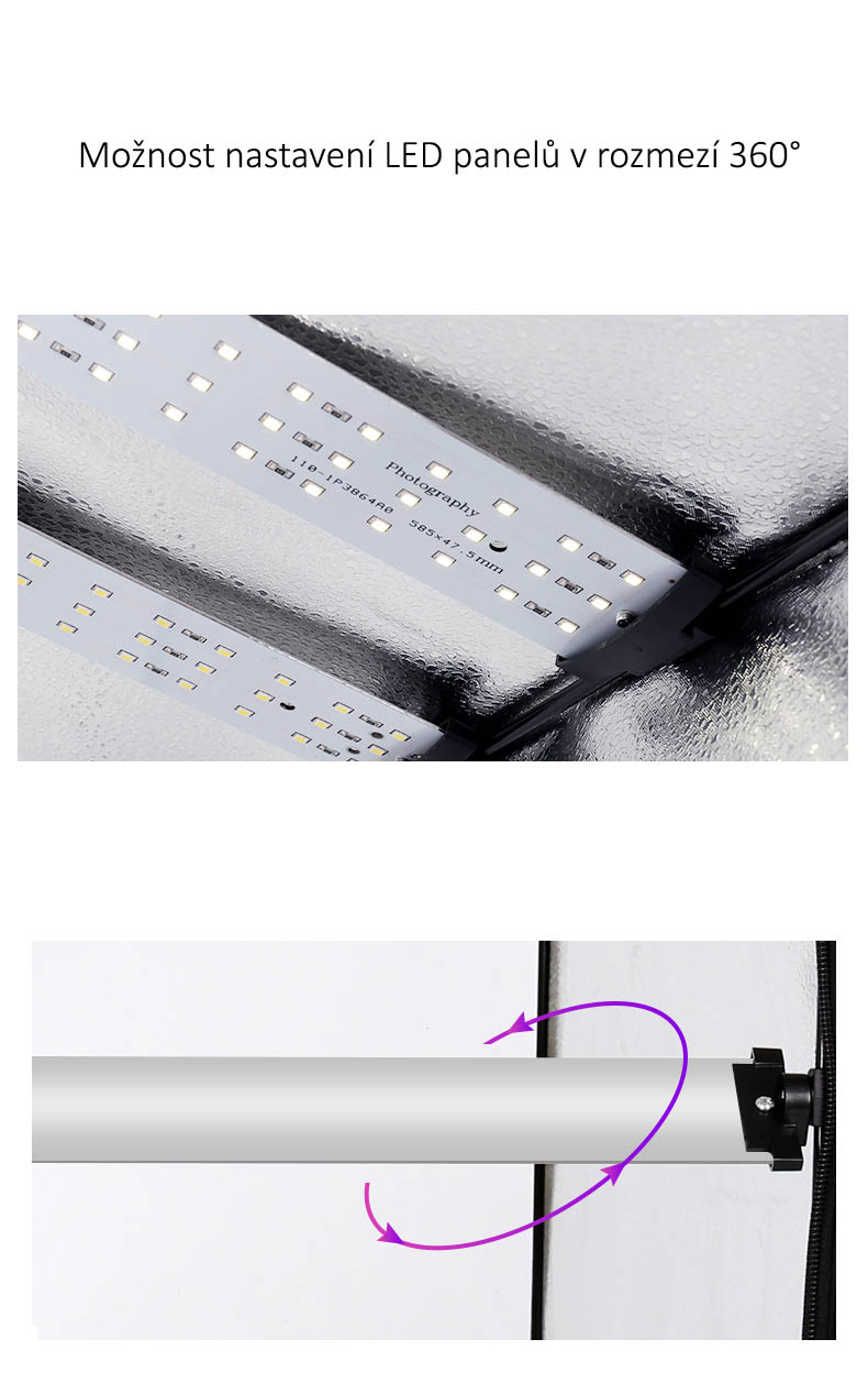 LED Fotografický stan, fotostan 60x60