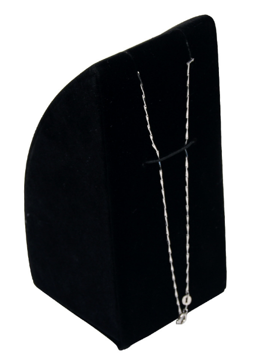 Hranol, stojánek, dekolt na šperky 19,5cm černý samet