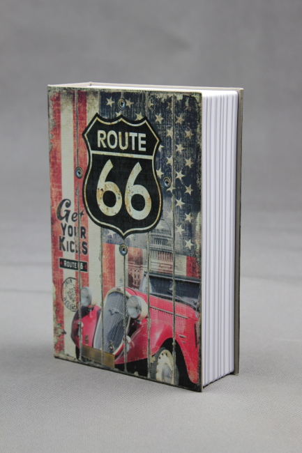 Trezor, pokladnička, kniha Route 66 265x200x65mm