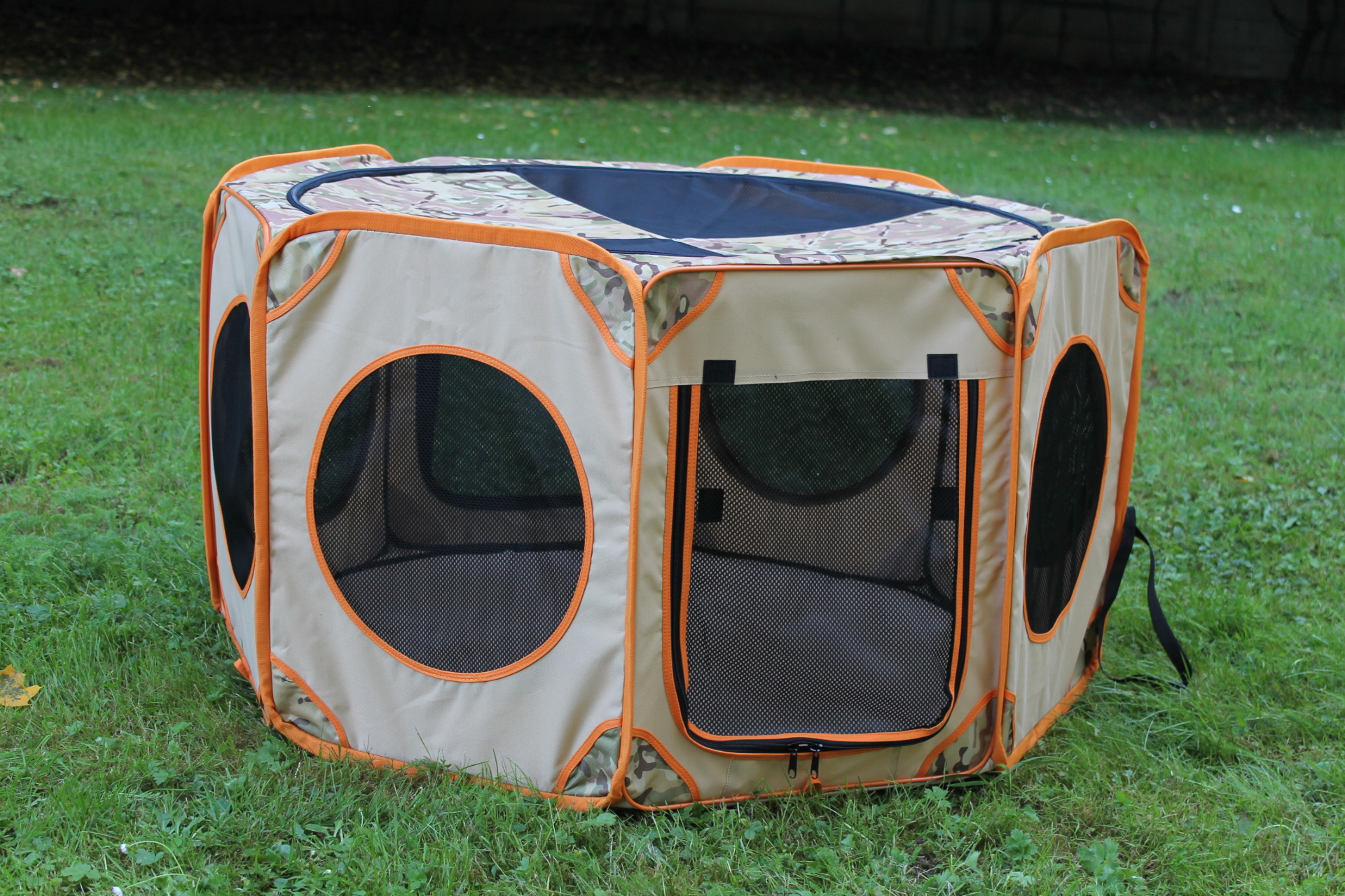 Klec pro psa, látková přepravka, výběh, orange 113cm