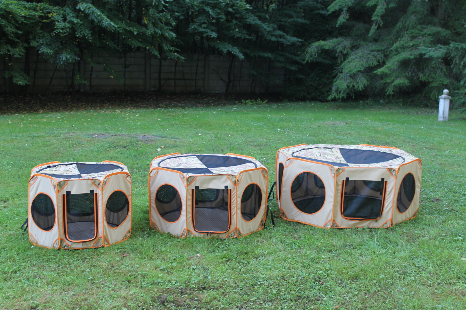 Klec pro psa, látková přepravka, výběh, orange 113cm