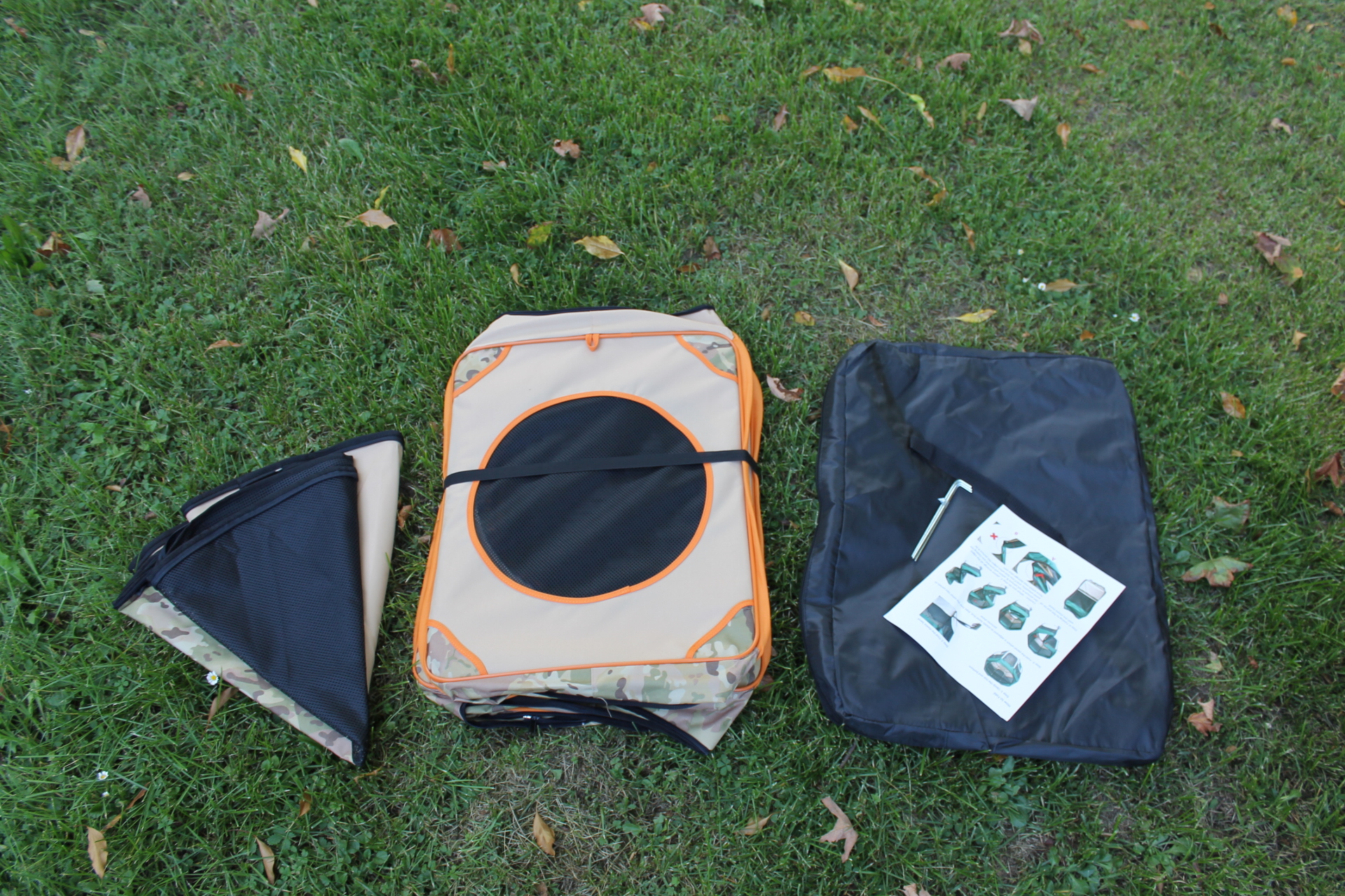 Klec pro psa, látková přepravka, výběh, orange 113cm