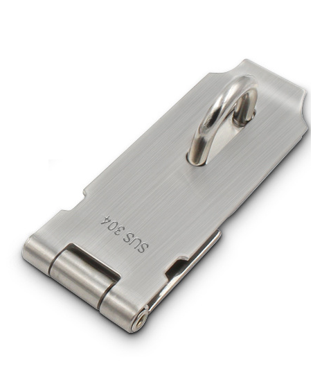 Dveřní nerezová petlice 105mm s protikusem