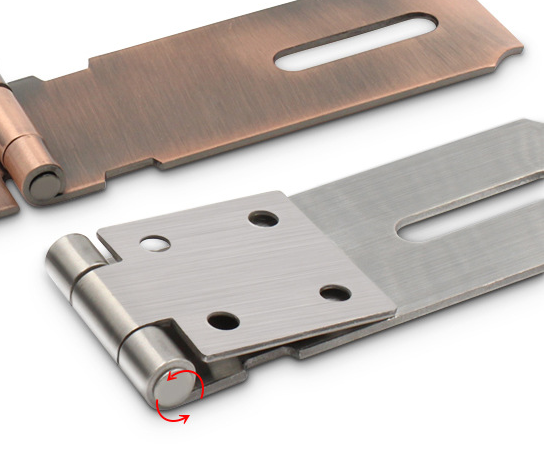 Dveřní nerezová petlice 105mm s protikusem