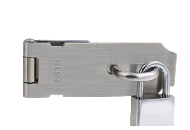 Dveřní nerezová petlice 105mm s protikusem