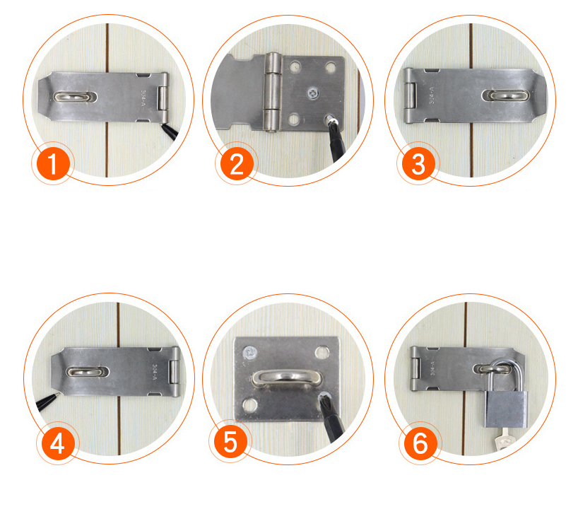 Dveřní nerezová petlice 105mm s protikusem