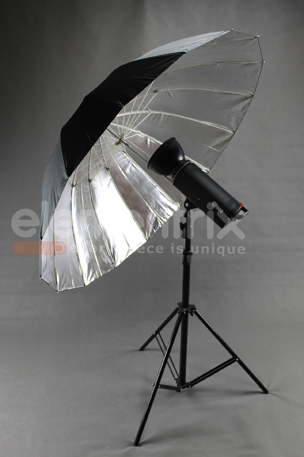 Studiový fotografický deštník 153cm stříbrný 16