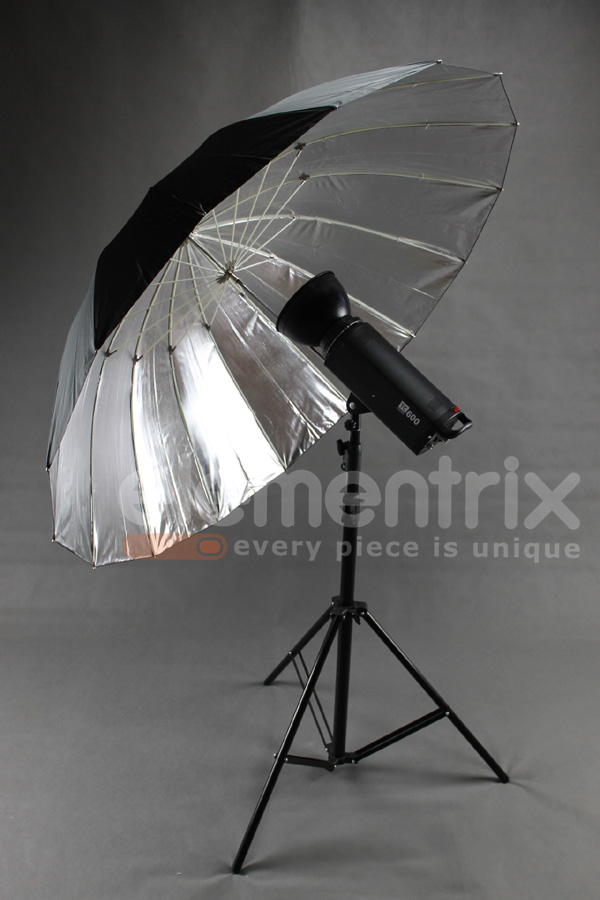 Studiový fotografický deštník 153cm stříbrný 16
