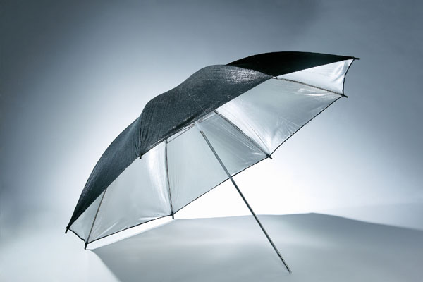 Studiový fotografický deštník 83cm stříbrný
