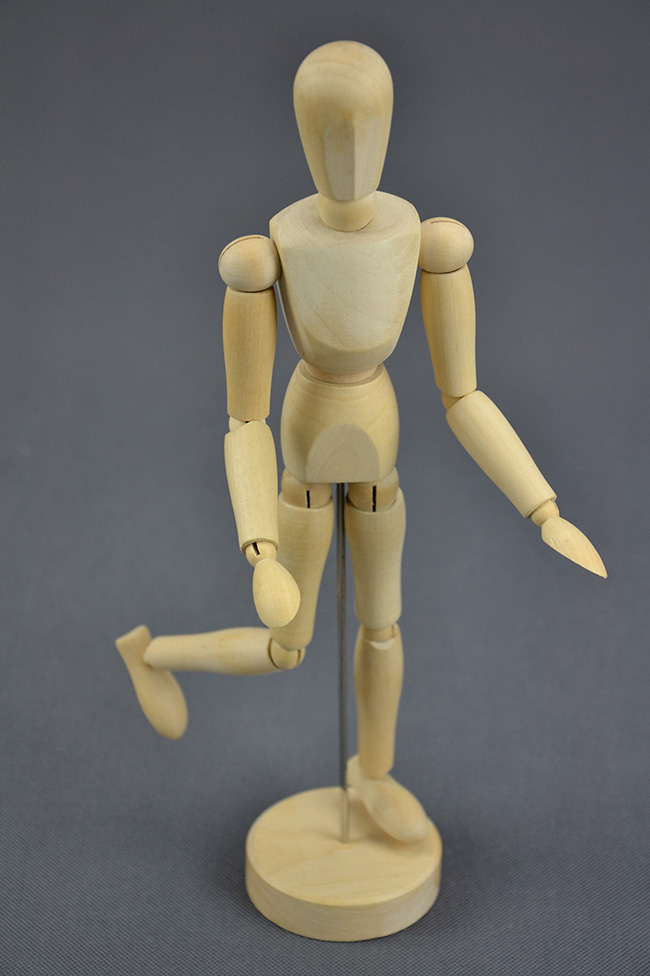 Dřevěný manekýn na podstavci 30cm