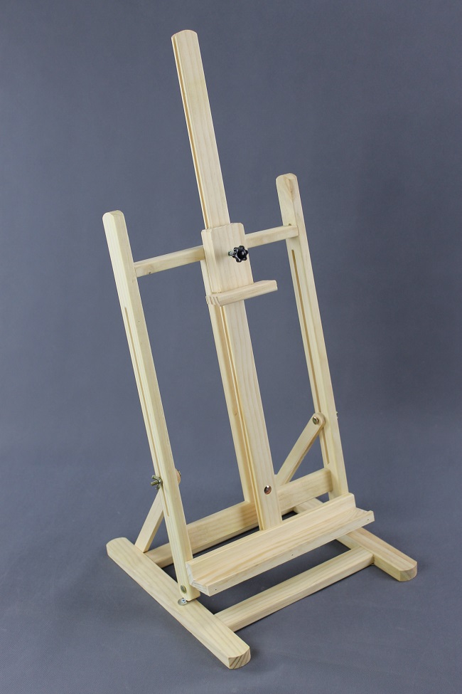 Stolní dřevěný malířský stojan 75cm složený