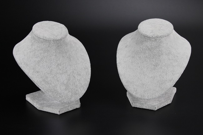 Stojan, stojánek, dekolt na šperky výška 15cm samet
