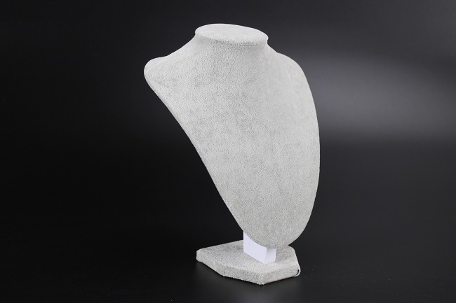 Stojan, stojánek, dekolt na šperky výška 24cm samet