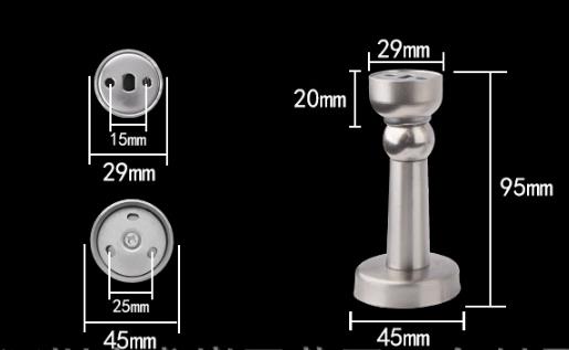 Dveřní zarážka na zeď 95mm magnetická