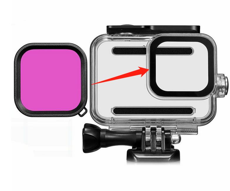 GoPro Hero 5,6,7 filtr na potápění fialový