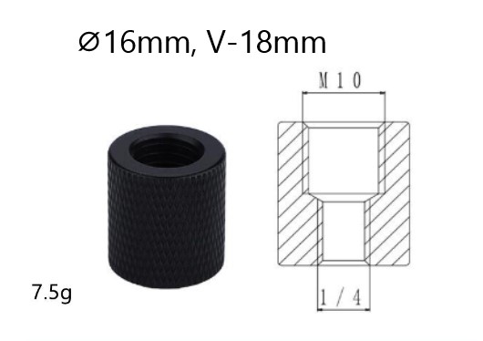 Nástavec M10 na 1/4"