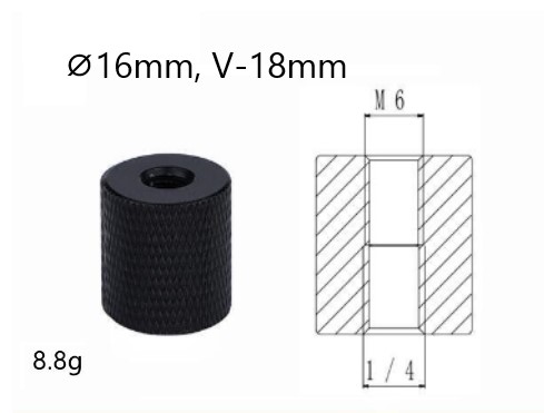Nástavec M6 na 1/4"