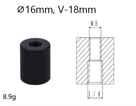 Nástavec M5 na 1/4"