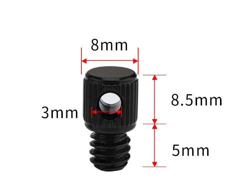 Závit s čepem a dírou 3mm hliník