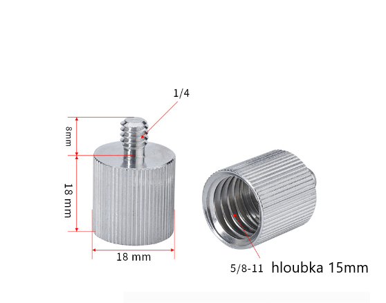 Elementrix Nivelační redukce 5/8"-11 na 1/4"-20