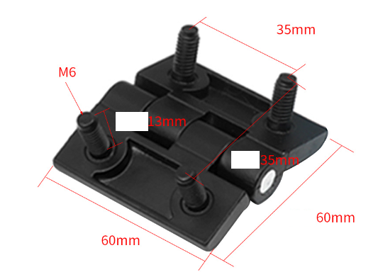 Dveřní pant celokovový zinek 60x60x6mm šroub