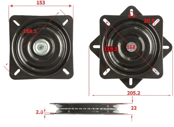 Lazy Susan 153mm otočný mechanismus stolu, točna desky