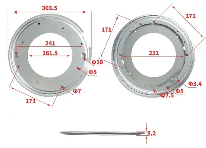 Lazy Susan 303mm otočný mechanismus stolu, točna desky