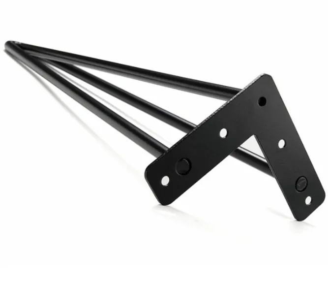 Nábytková noha Hairpin 600mm, 4 kusy, černá