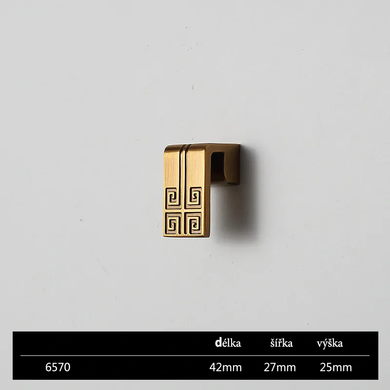 Šuplíkový knop čínský neo styl 6570 černá mosaz