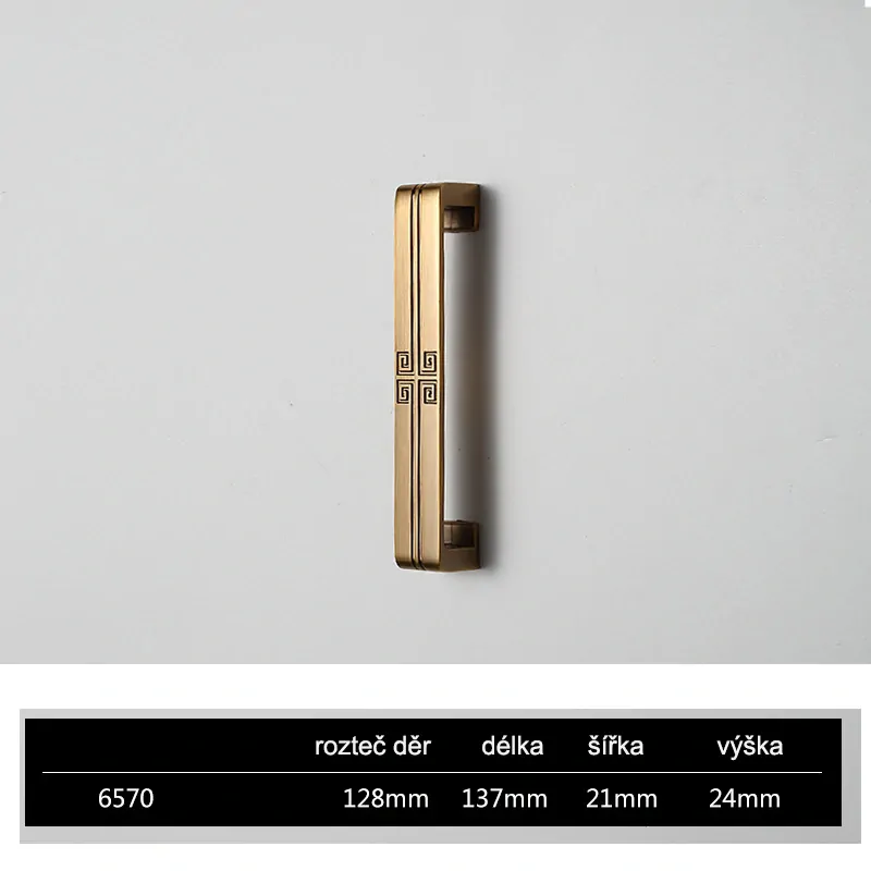 Šuplíkové, dveřní madlo čínský neo styl 6570-128 bronz