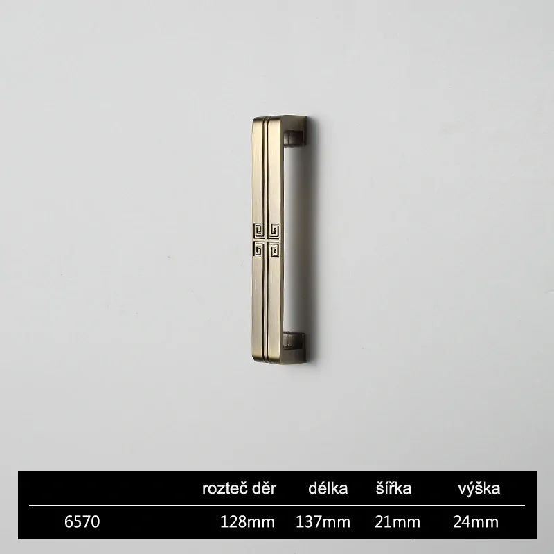 Šuplíkové, dveřní madlo čínský neo styl  6570-128 bronz černý