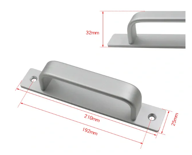 Dveřní madlo 210mm černé