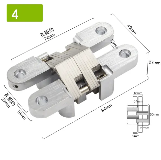 Nerezový 180° skrytý pant závěs 19x95mm (2ks)