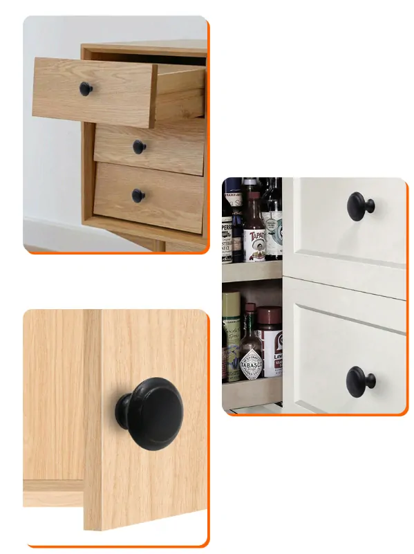 Šuplíkový knop stříbrný nerez M