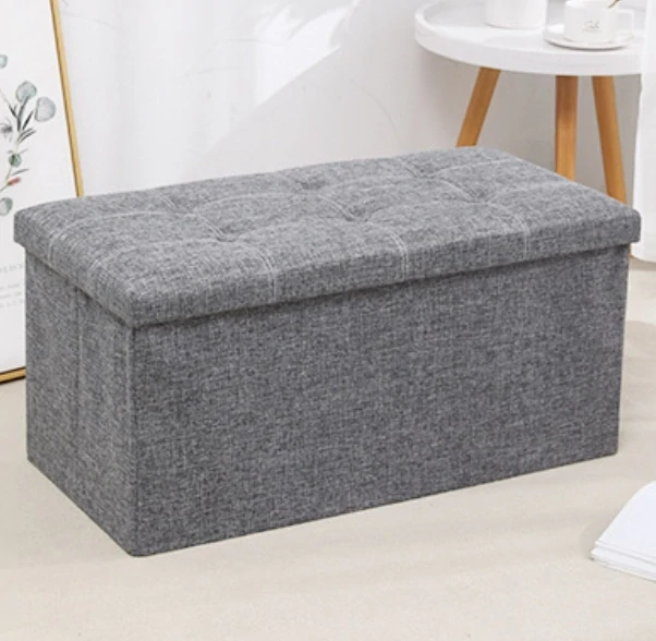 Taburet skládací 76x38x38 šedá/antracit
