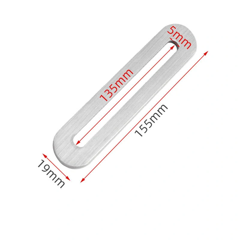 Nerezová plochá spojka 155mm s dlouhou dírou