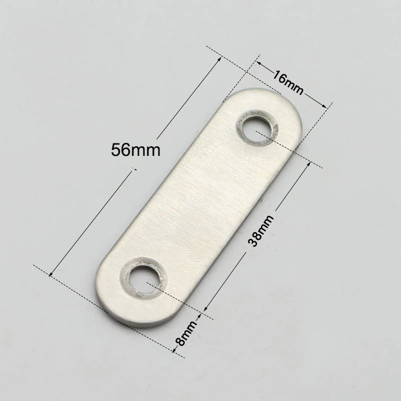 10x Nerezová plochá spojka 56x16x1,6mm