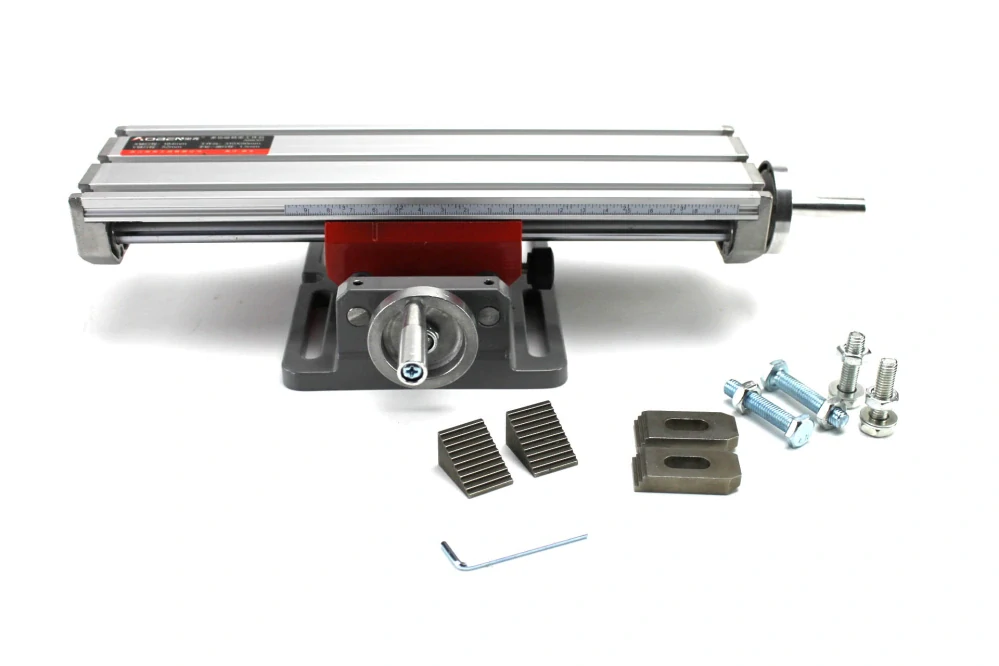 Křížový pracovní stůl 310x90mm červený hliník