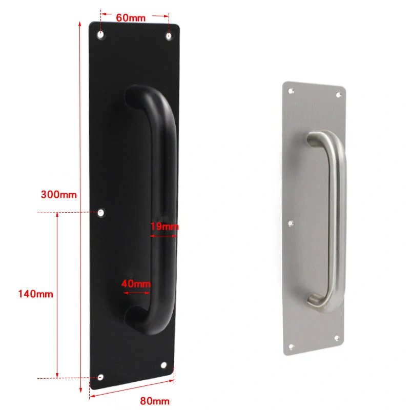 Dveřní madlo 300x80mm černé