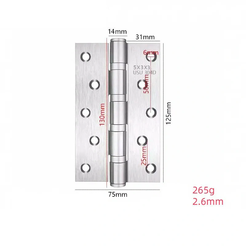 Nerezový dveřní pant 125mm ložiskový (2ks)