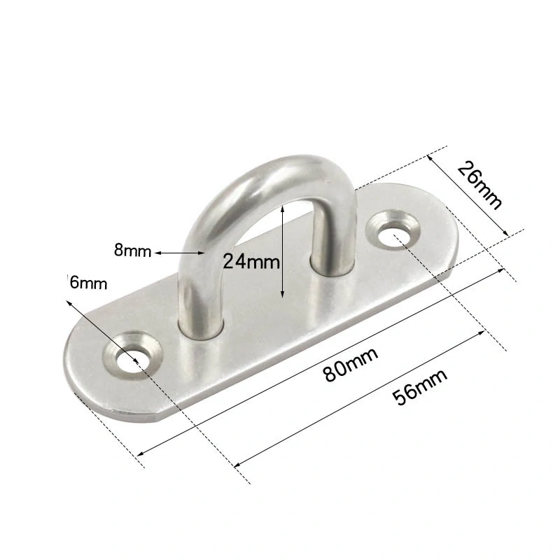 Očko petlice samostatné 80x26mm nerez