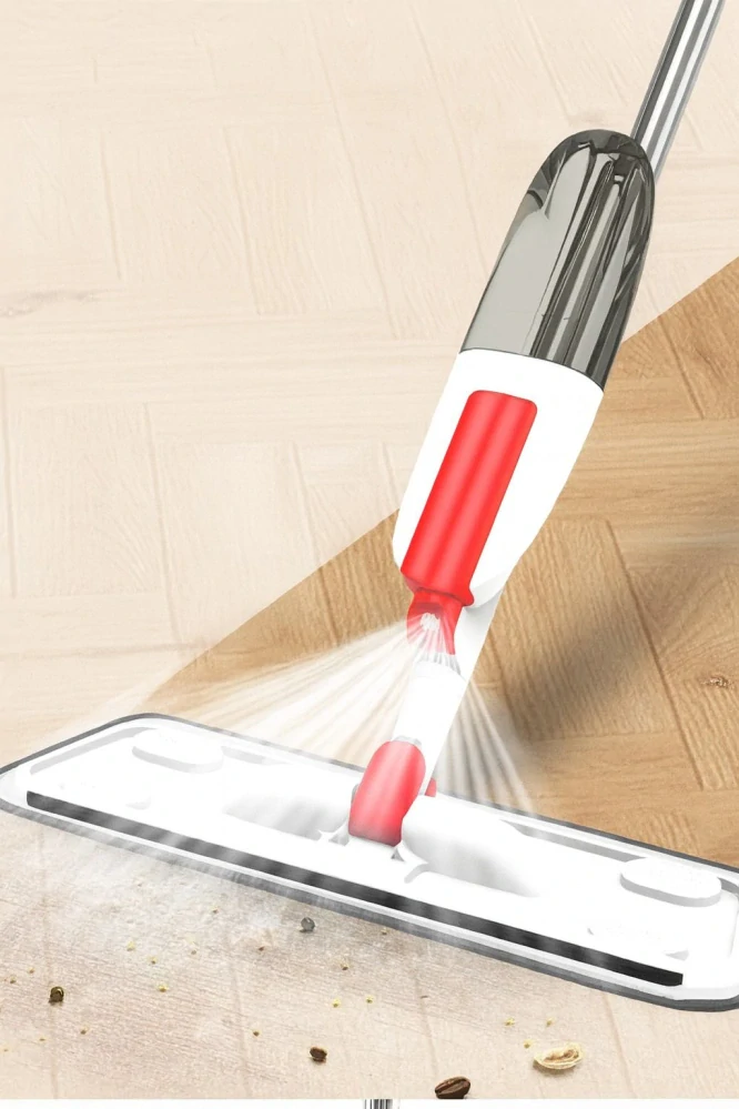 Mop s rozprašovačem 3x potah, spray mop, sprej bílý červený