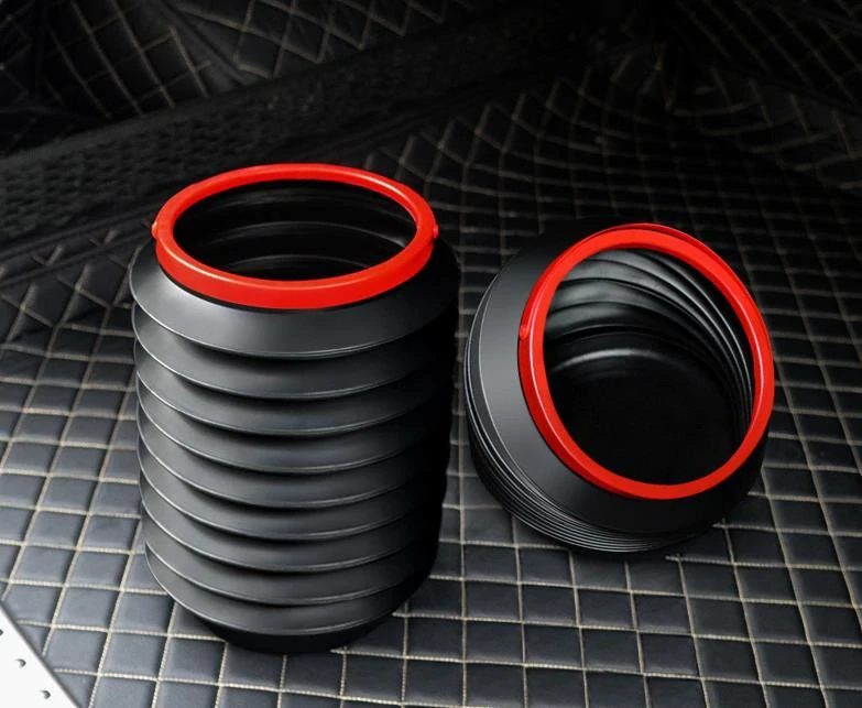 Skládací koš na odpadky 4L do auta, černý