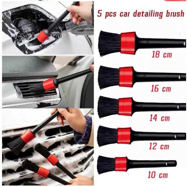 Sada štětců a kartáču na auto detailing 15ks