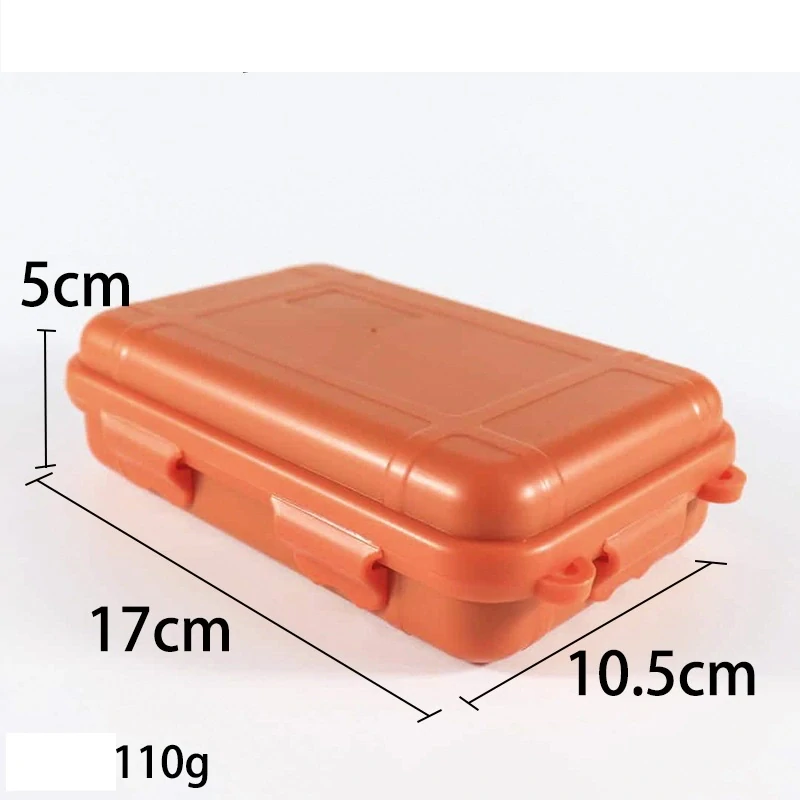 Vodotěsný box pro uložení nářadí EDC pro přežití v přírodě M oranžová
