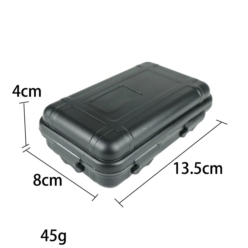 Vodotěsný box pro uložení nářadí EDC pro přežití v přírodě S černý
